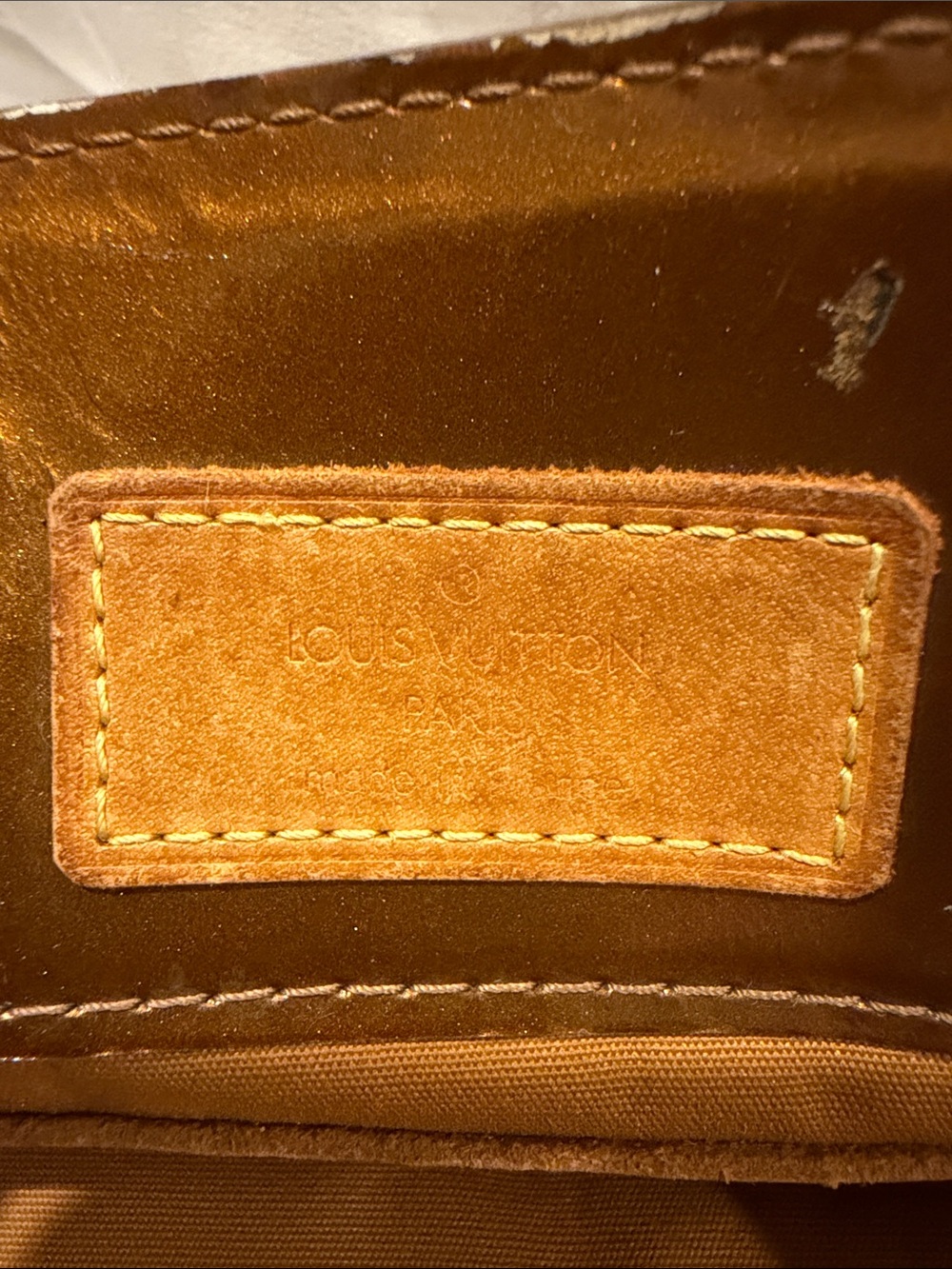 Louis Vuitton Monogram Vernis Tote Metallic Bronze Copper Patent Leather - Picture 4 of 16
